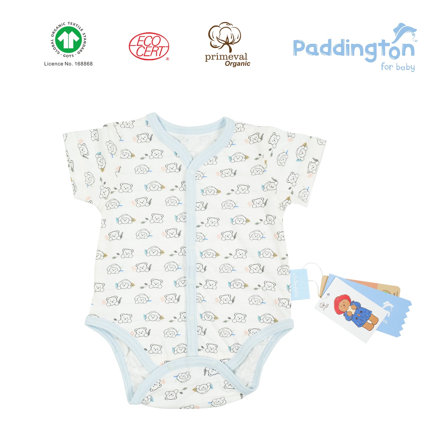 Paddington Bear Organic Pattern Short-sleeved Shirt