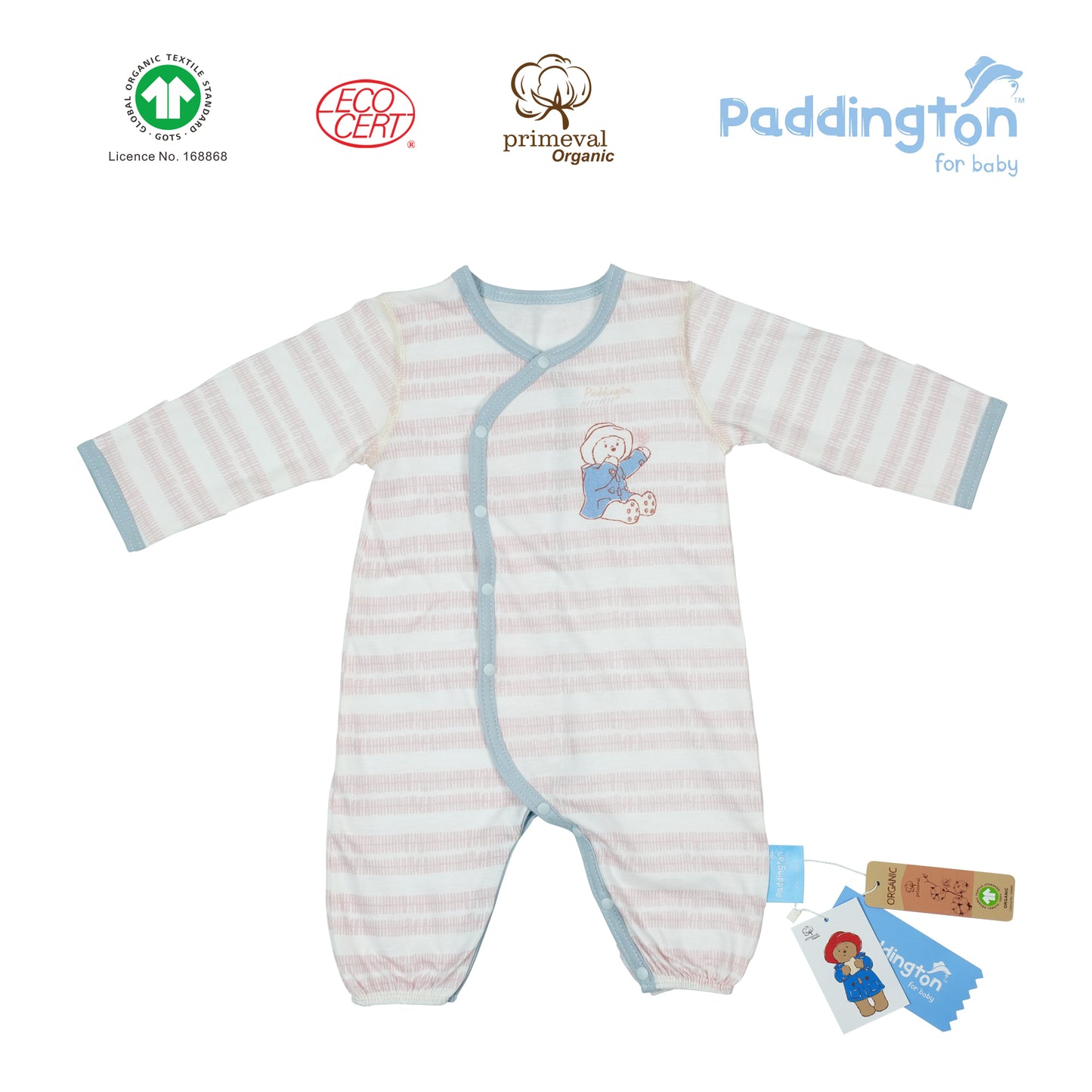 Paddington Bear Organic Pattern Bodysuit