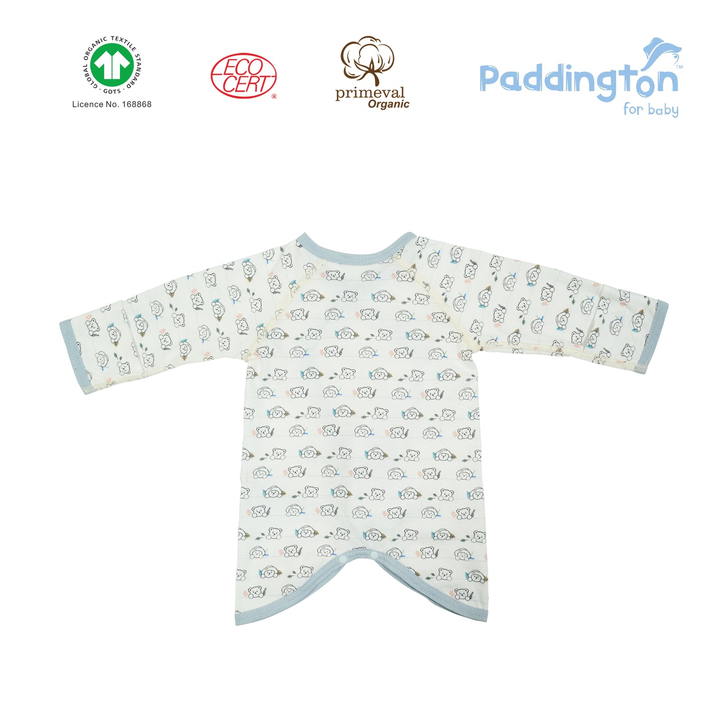 柏靈頓熊有機印花蝴蝶袍