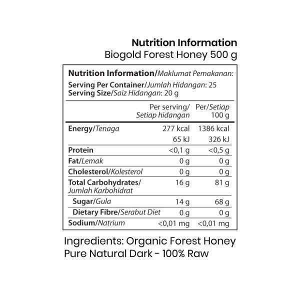 BioGold 有機原生蜂蜜——森林蜜(500克)