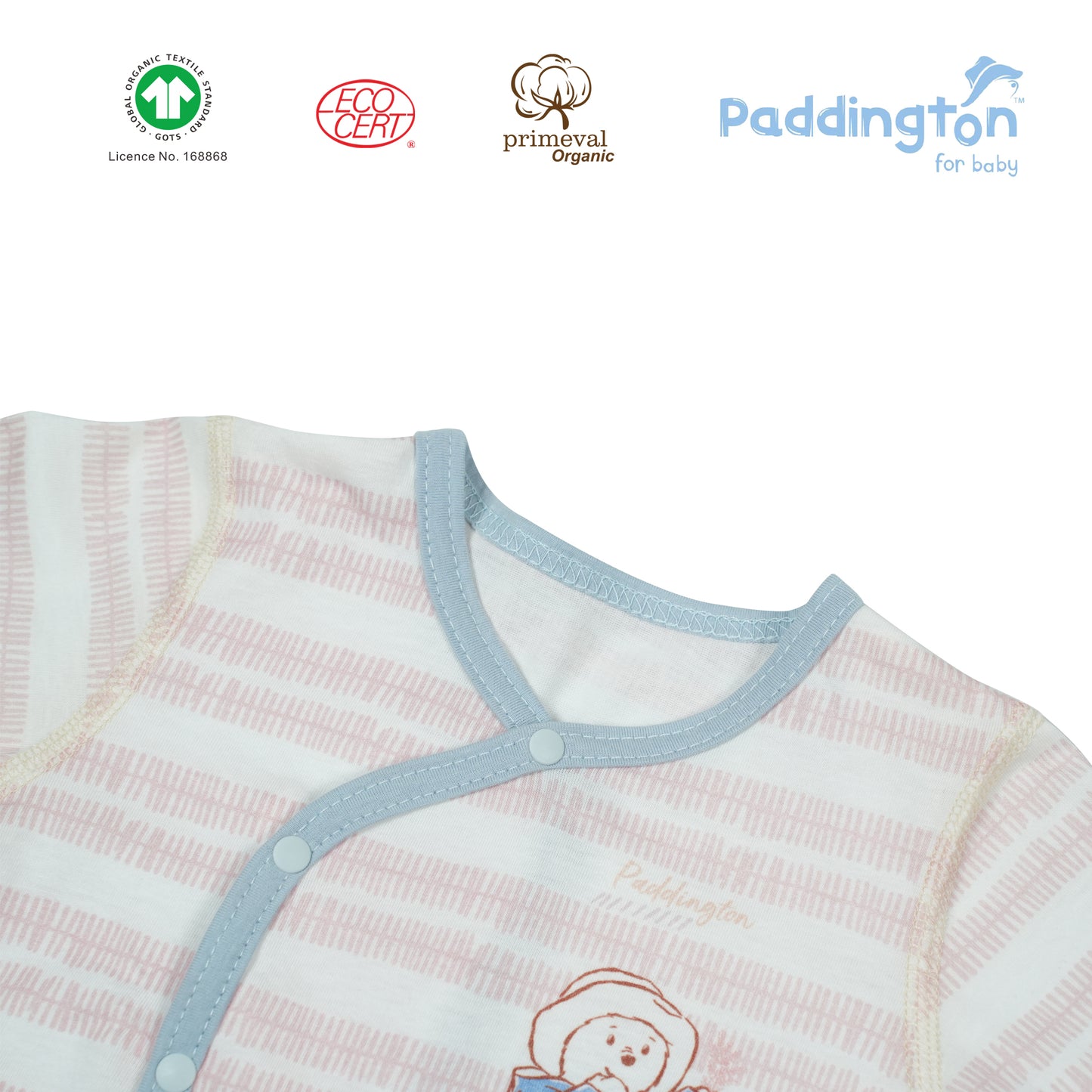 Paddington Bear Organic Pattern Bodysuit