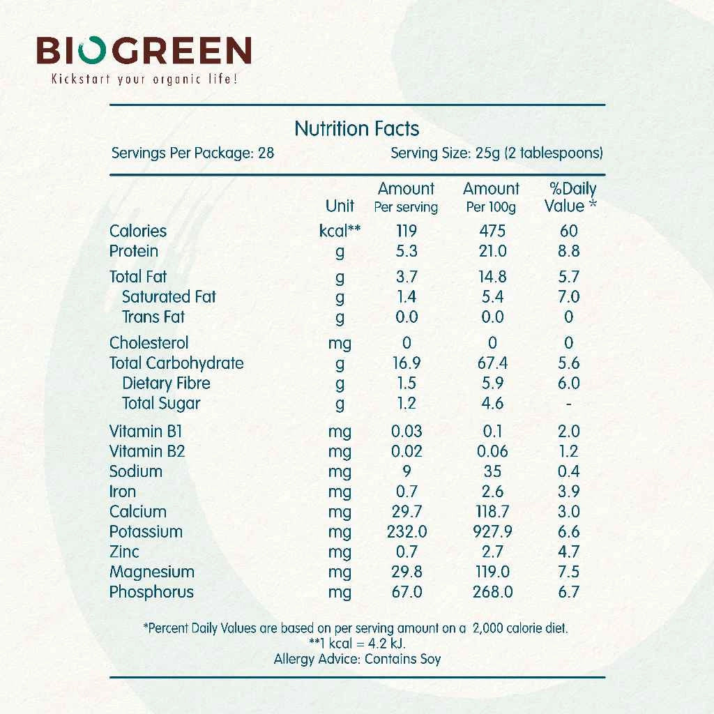 Biogreen Soy Plus No Added Cane Sugar Organic Soya Milk Powder
