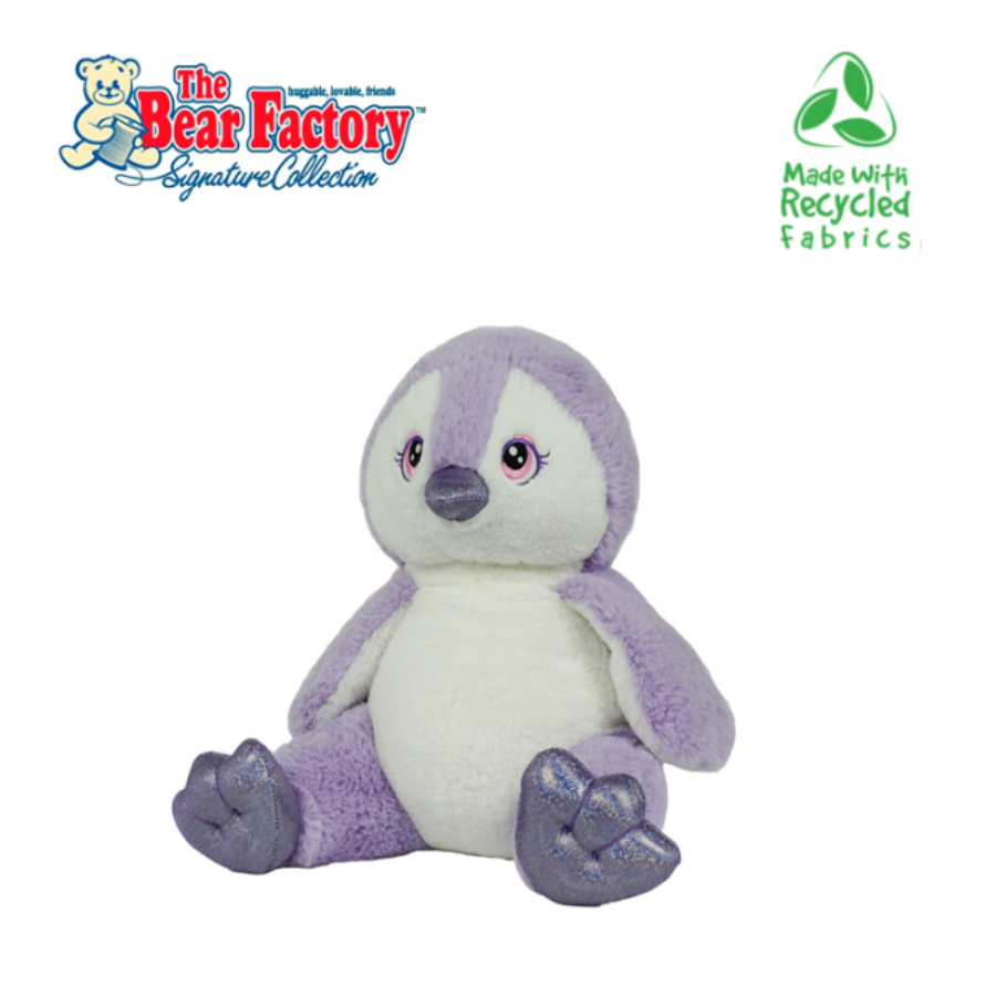 The Bear Factory PURPLE PENGUIN (Eco) 16″