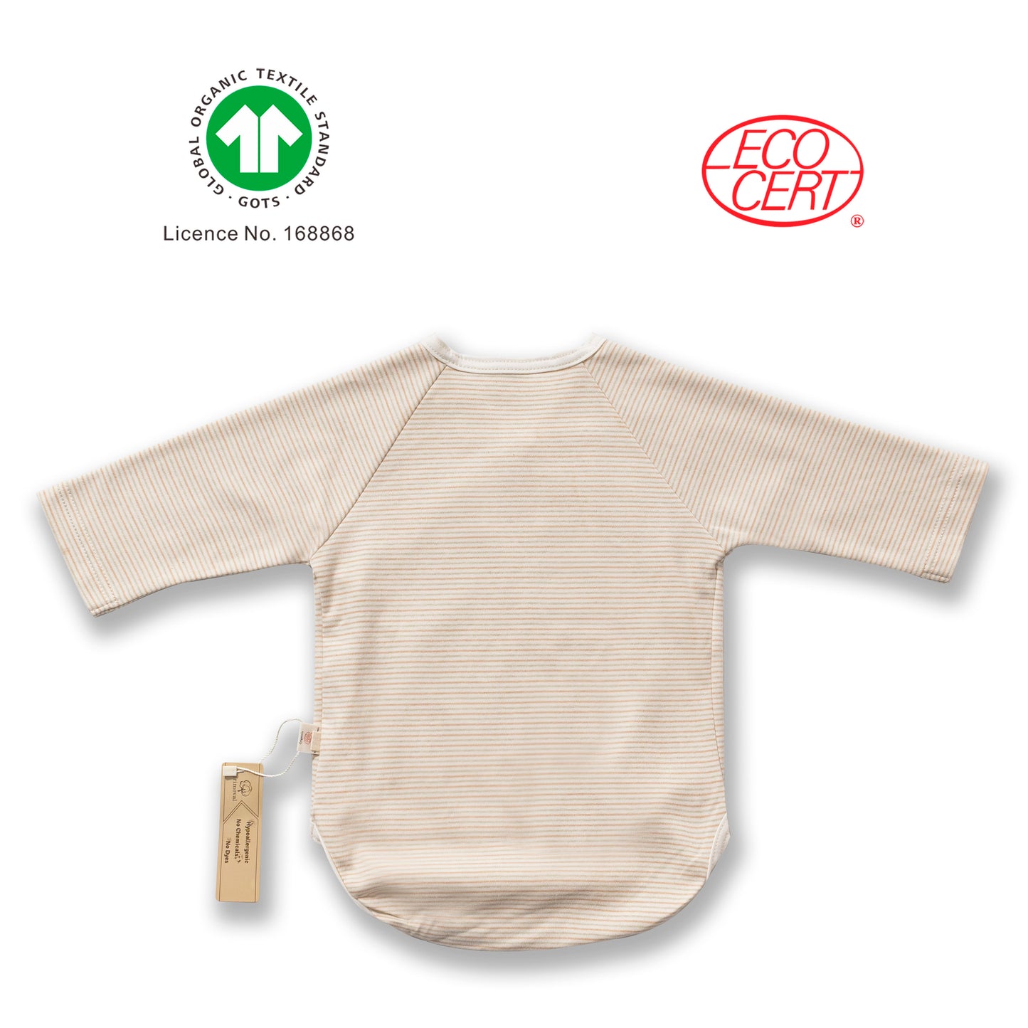 GOTS有機嬰兒長袖側扣夾衣