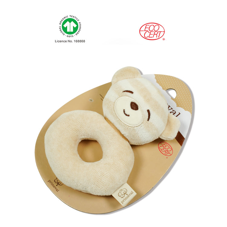 GOTS Certified Organic Ring Rattle(Bear)