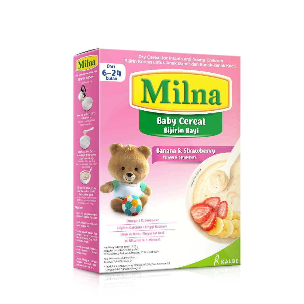 MILNA CEREAL-BANANA&STRAWBERRY (6+)