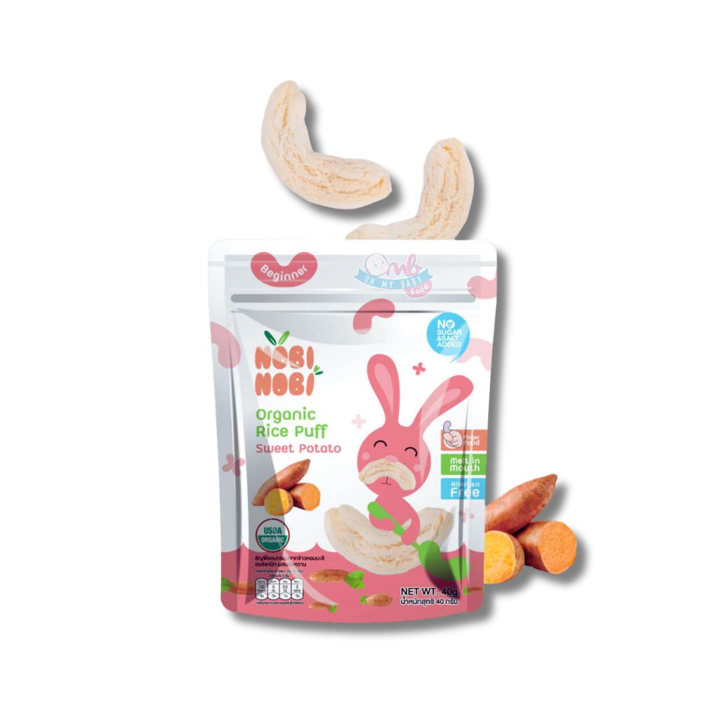 NOBI NOBI ORGANIC RICE PUFFS – SWEET POTATO