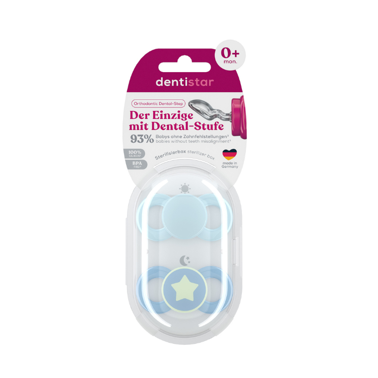 Dentistar Day & Night Babe Soother Size 1 Set in 2 (0-6months)