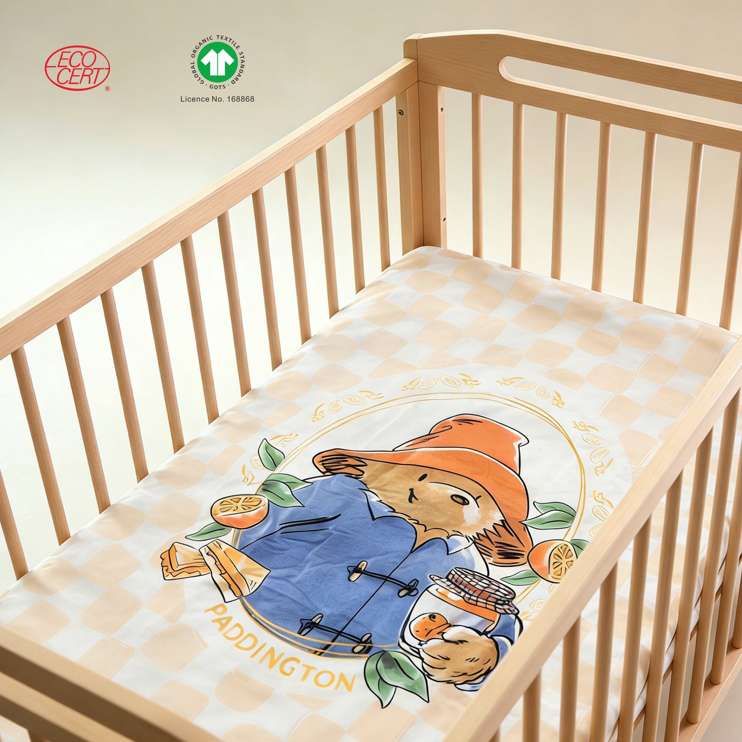 GOTS Certified Paddington Bear Baby Blanket