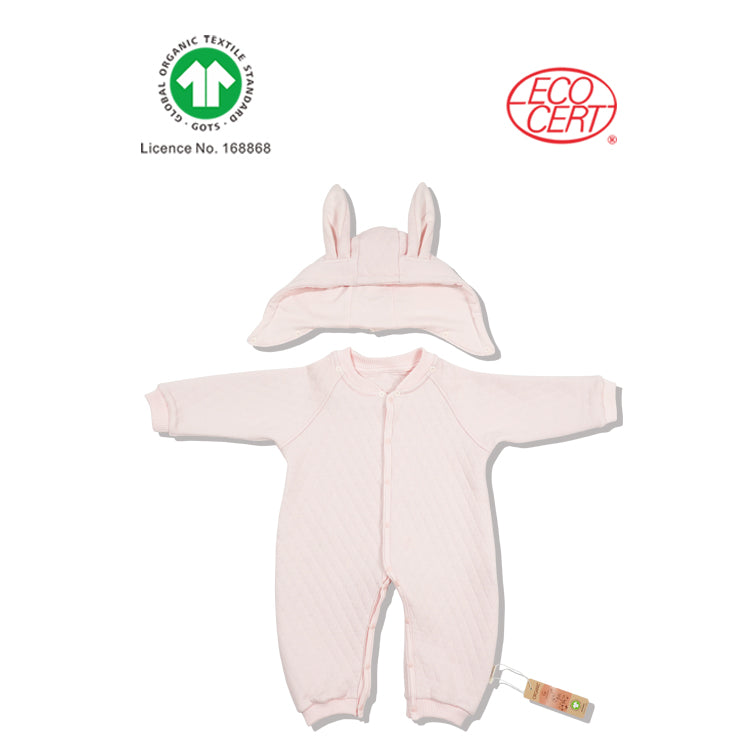 Peter Rabbit organic pink Bunny ears romper