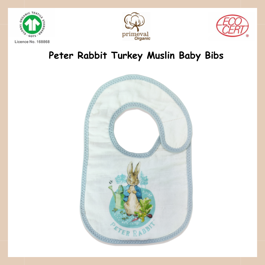 Peter Rabbit Turkey Muslin Baby Bib – Primeval Organic