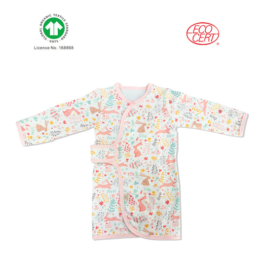 GOTS有機嬰兒彩兔和尚袍