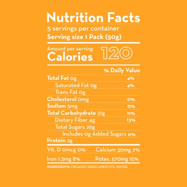 Sunny Fruit Organic Dried Apricots – 250g (5x50g)