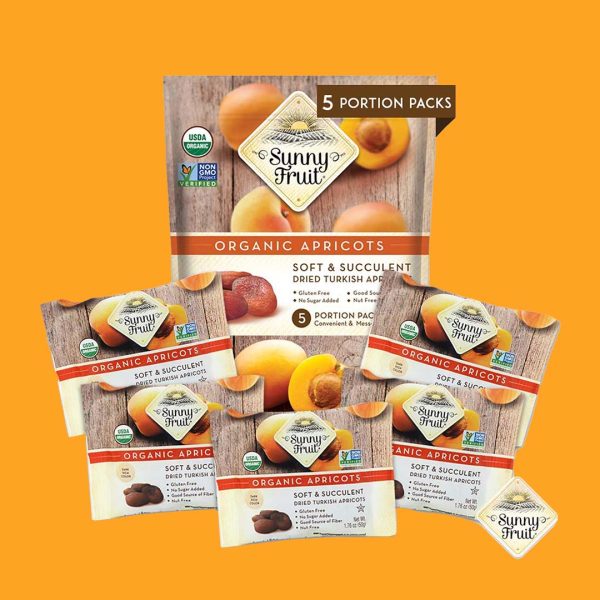 Sunny Fruit Organic Dried Apricots – 250g (5x50g)