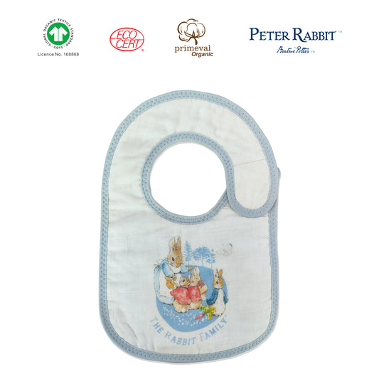 The Rabbit Family Turkey Muslin Baby Bib