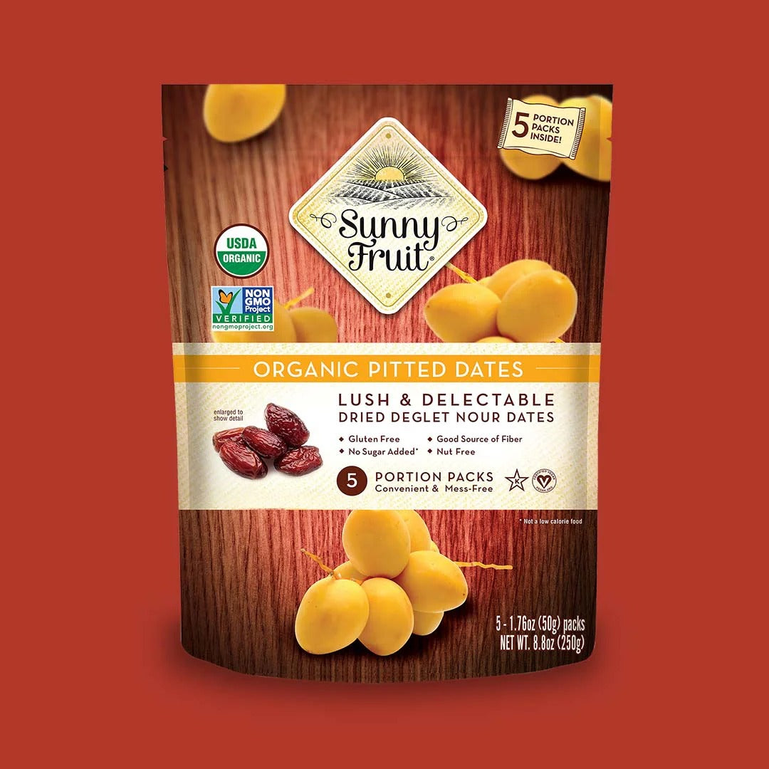 Sunny Fruit Organic Dried Pitted Dates – 250g (5x50g)