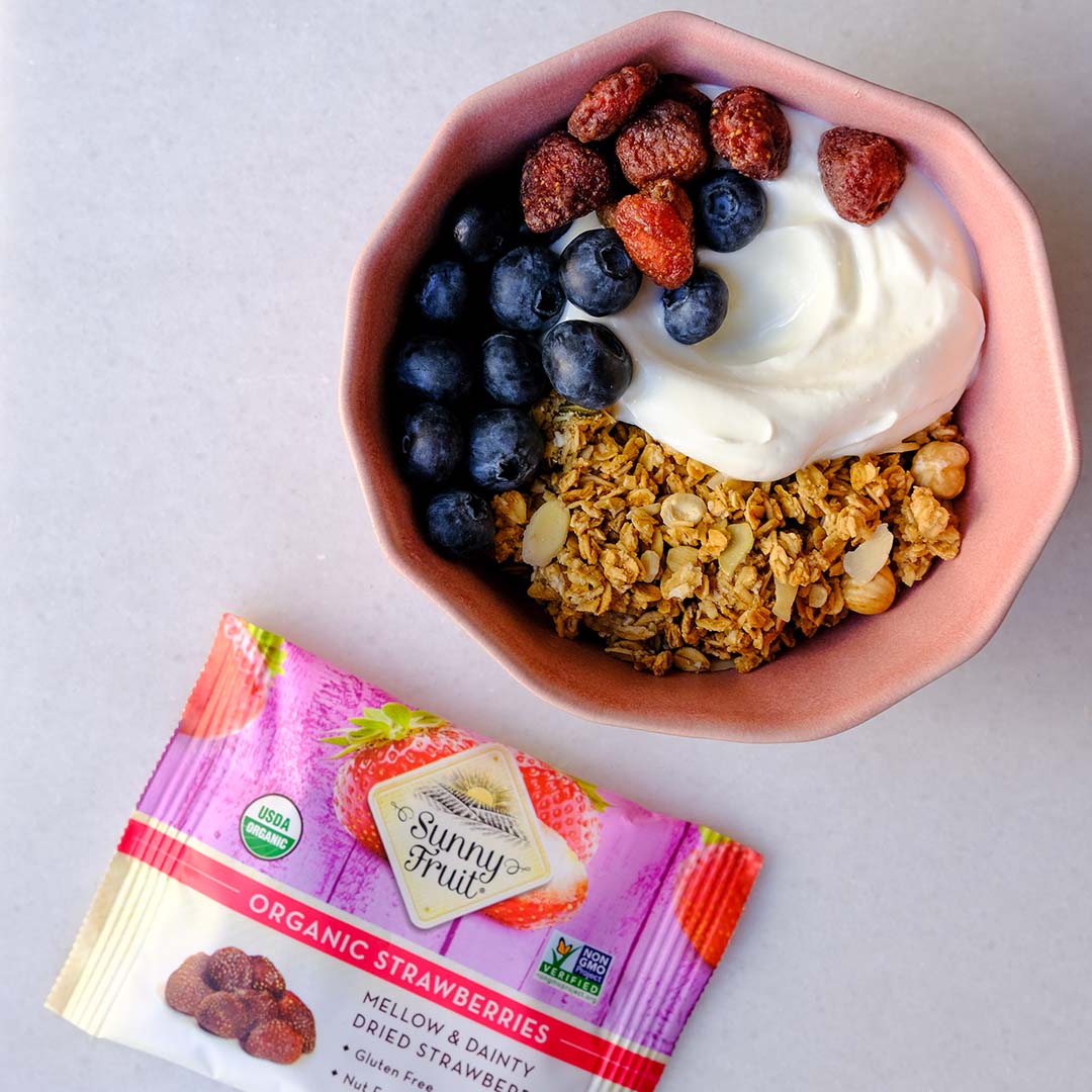 Sunny Fruit Organic Dried Strawberries – 100g (5x20g)