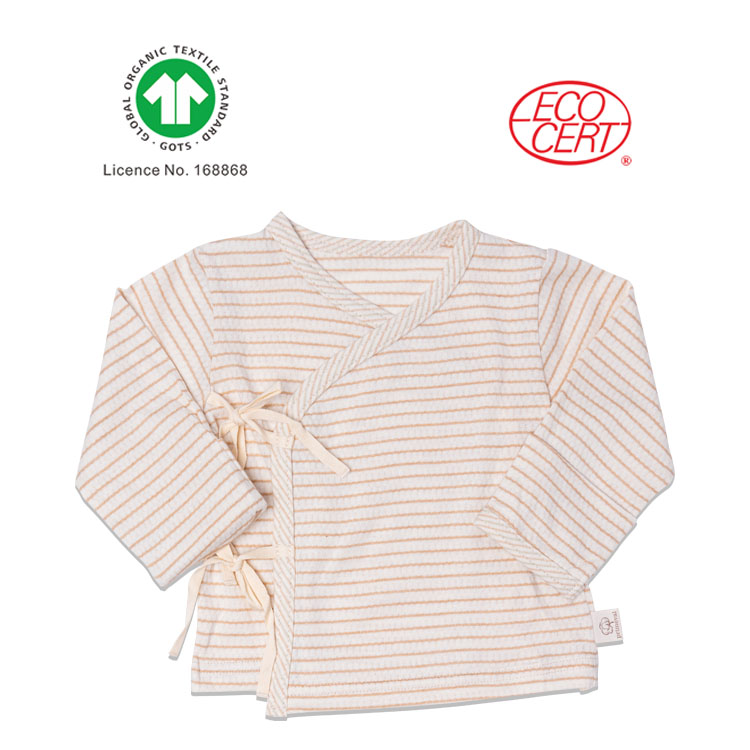 GOTS Certified Organic Baby Kimono Top Long Sleeves