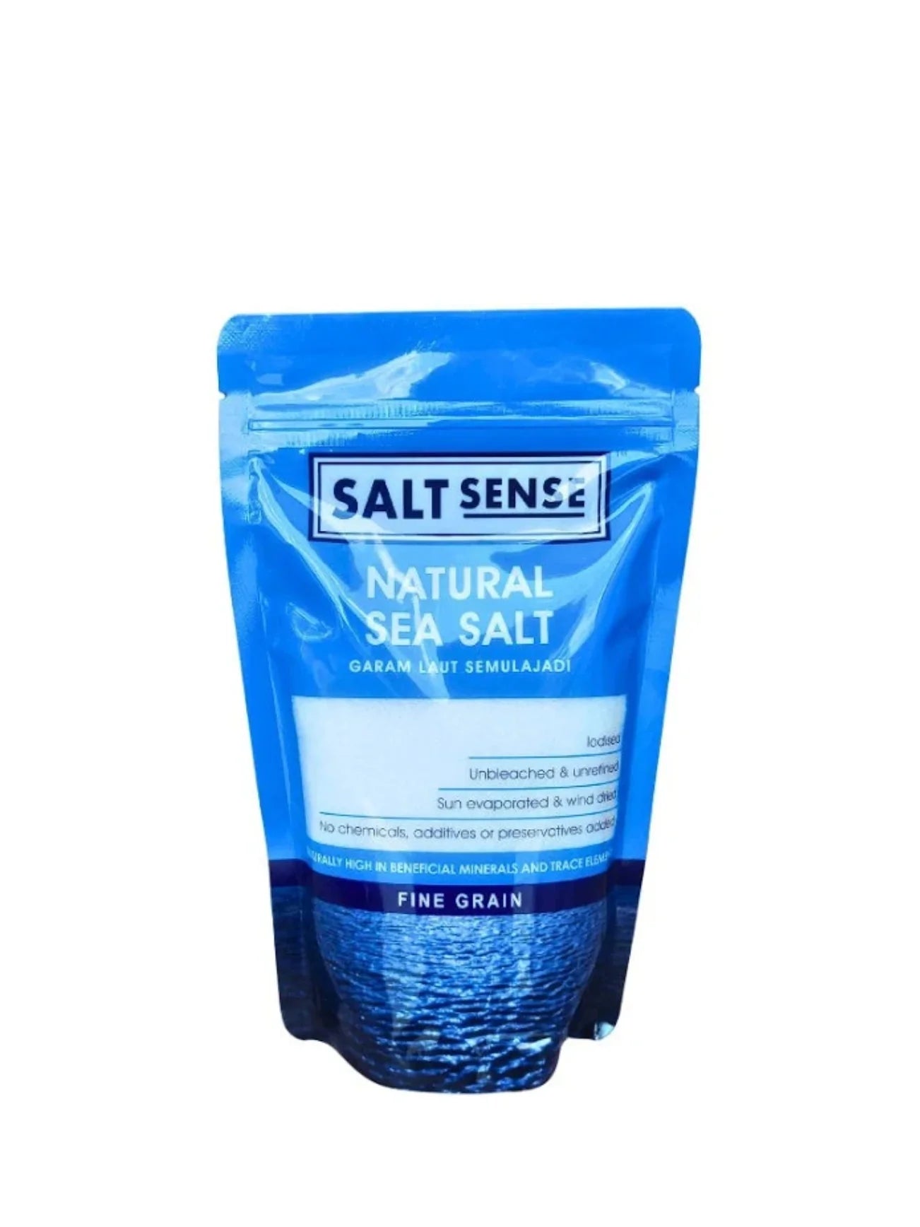 SALT SENSE NATURAL SEA SALT-FINE GRAIN 500G