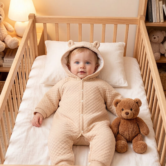 GOTS Certified Organic 2 in 1 Hooded Onesie (kimono/onesie)