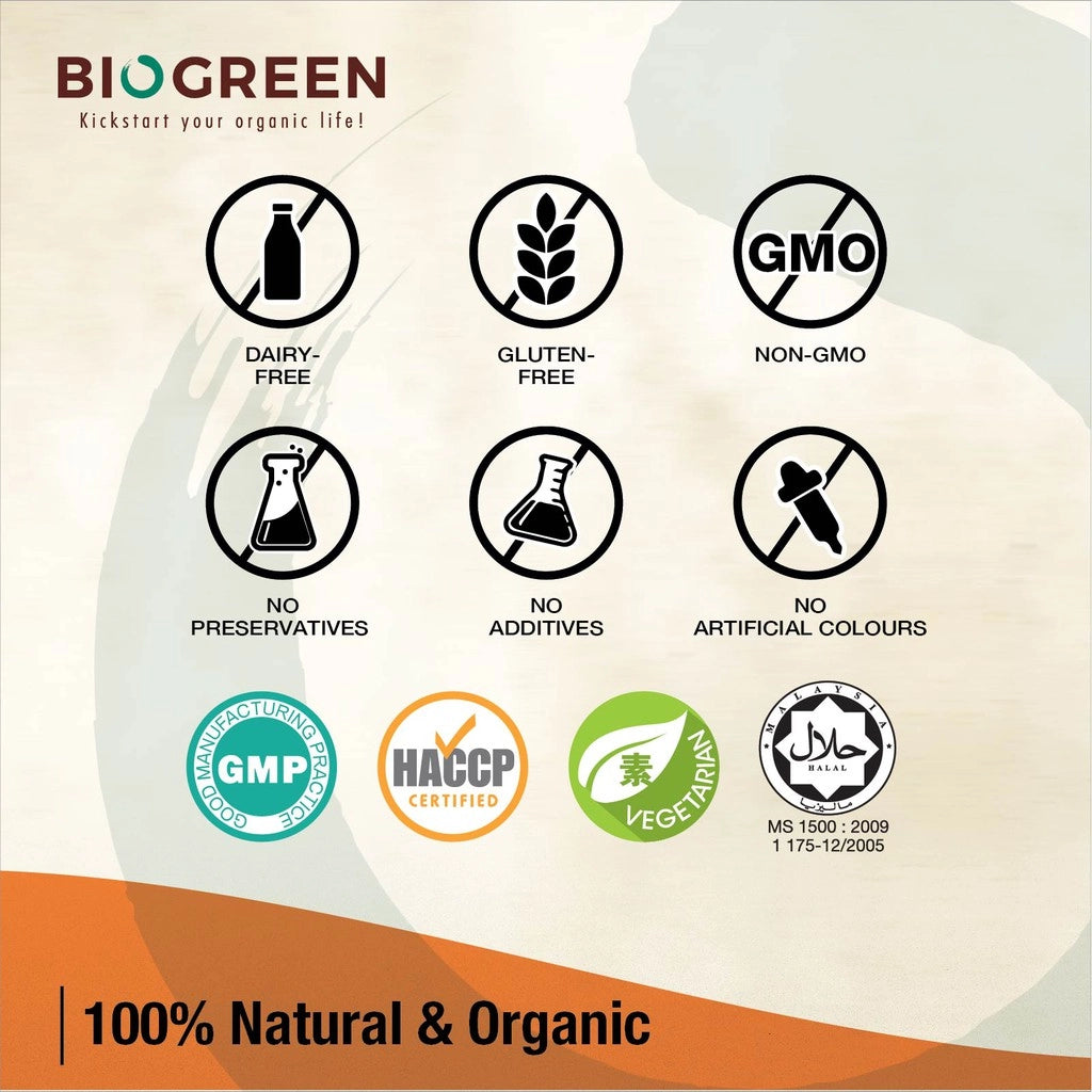 Biogreen O'Tigres (Low Cane Sugar) Organic Black Bean Powder