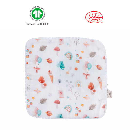 有機印花小紗巾