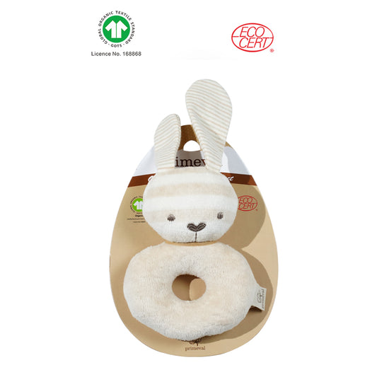 GOTS Certified Organic Ring Rattle (bunny)