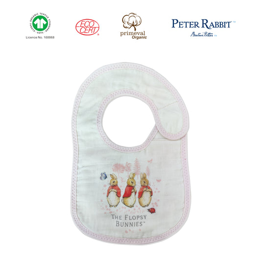 The Flopsy Bunnies Turkey Muslin Baby Bib