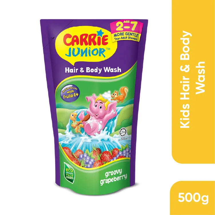 Carrie Junior Hair & Body Wash- Groovy Grapeberry 500G