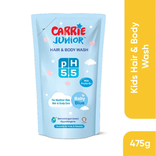 嘉莉寶寶洗髮沐浴二合一 - 弱酸性寶藍色補充裝 475克