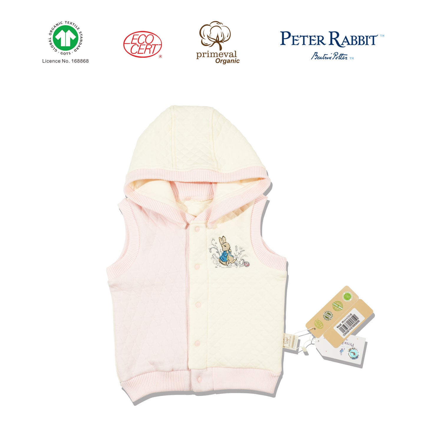 GOTS organic Peter Rabbit vest