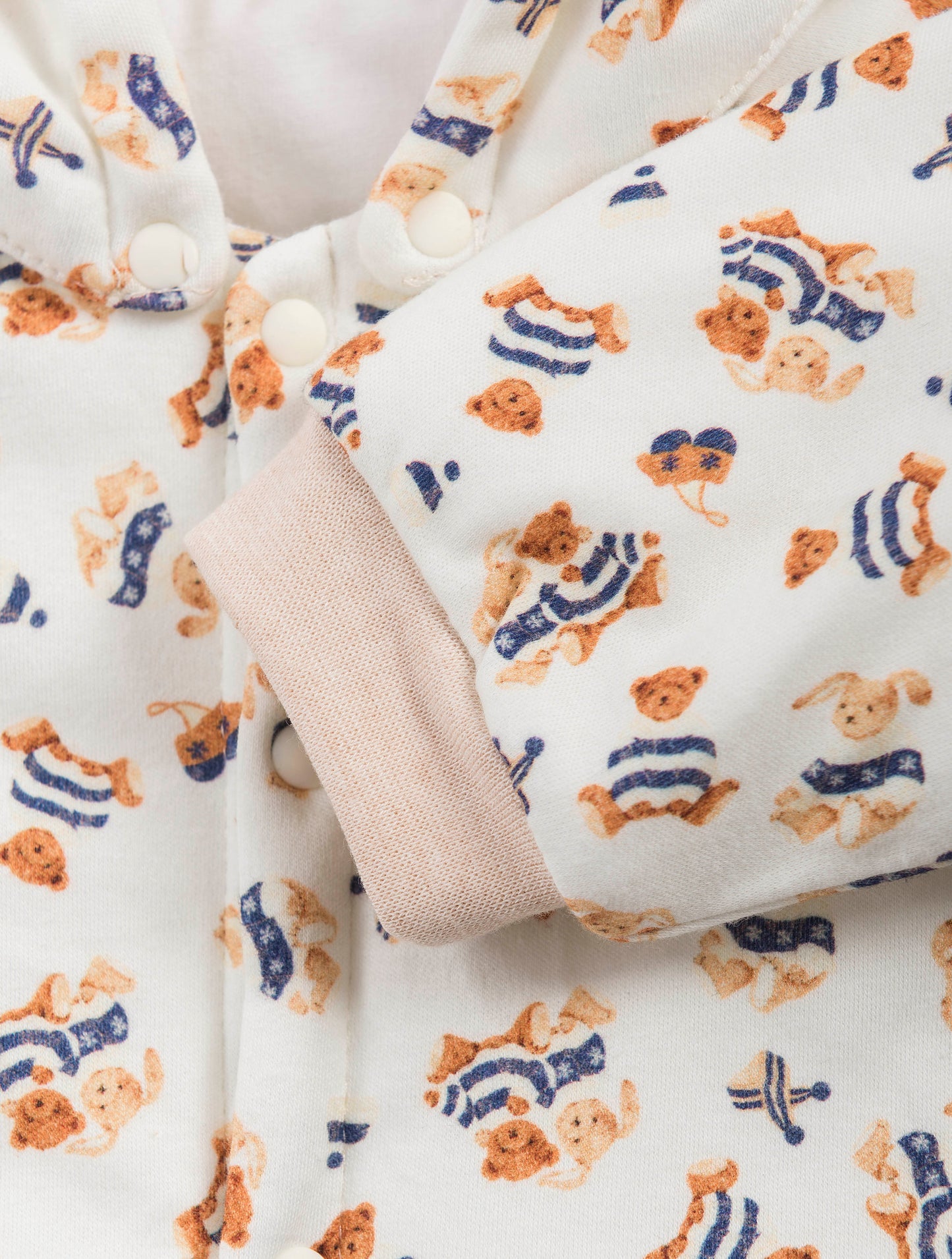 GOTS Certified Organic 2 in 1 Hooded Cotton-Padded Onesie (kimono/onesie)