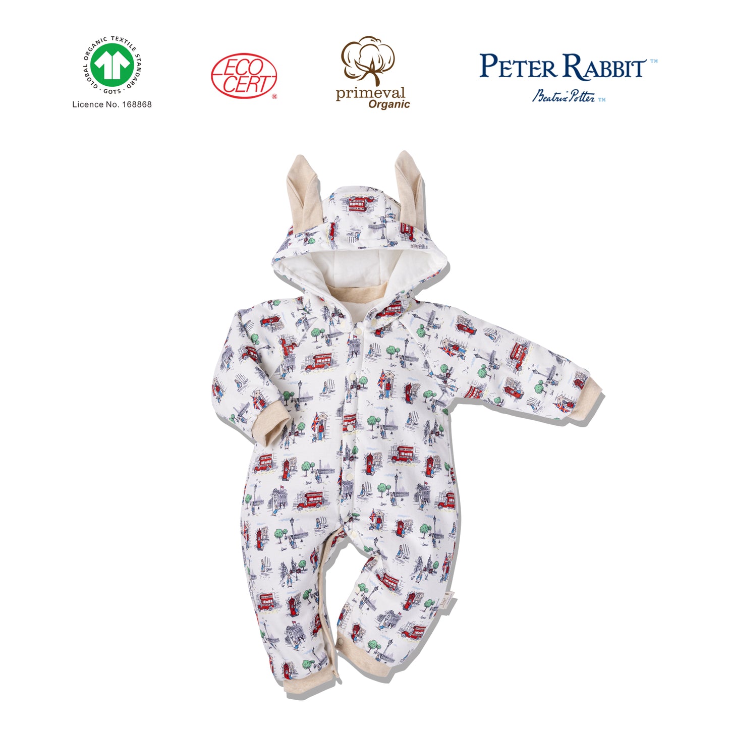 Peter Rabbit GOTS Certified Organic Pattern Jumper (Thick)