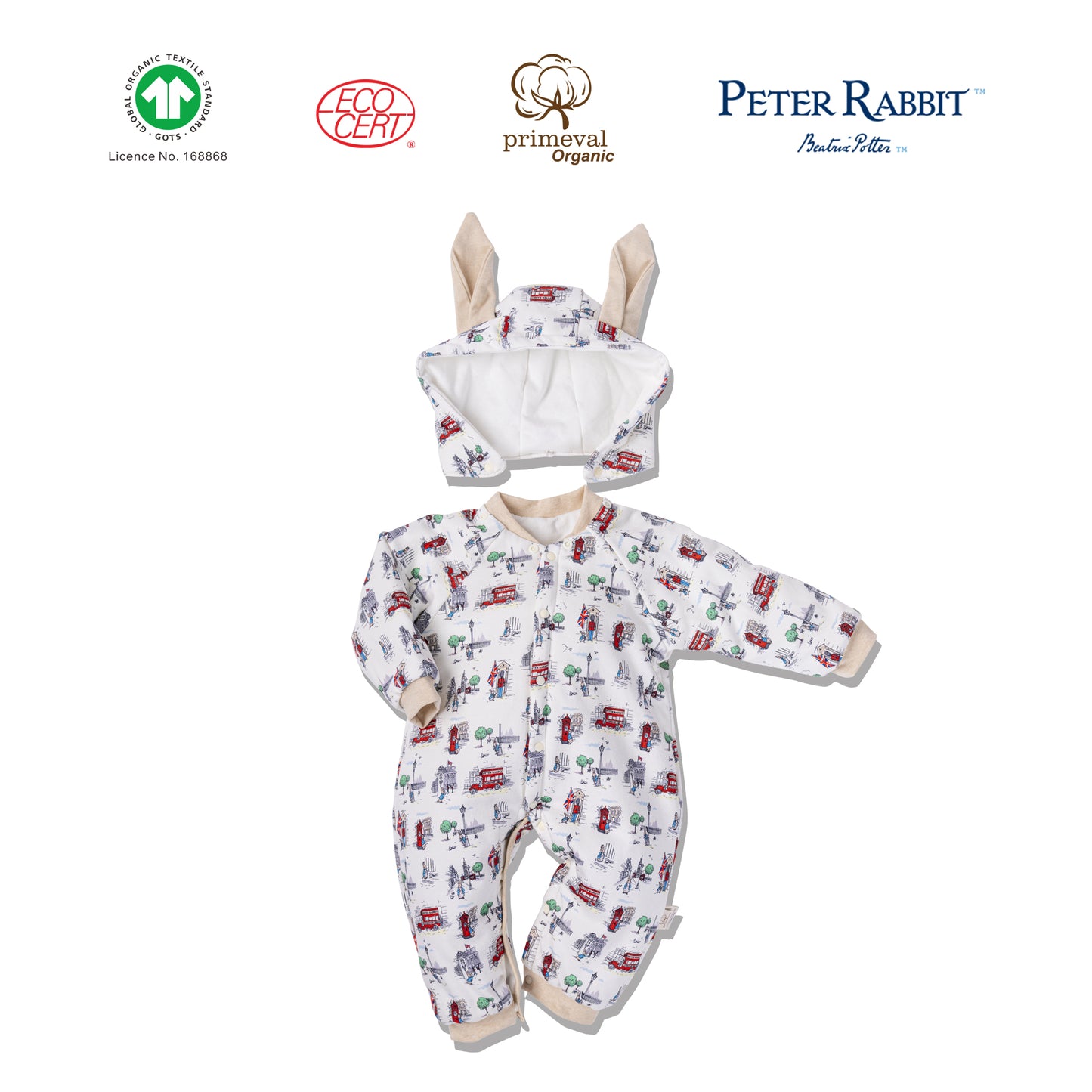 Peter Rabbit GOTS Certified Organic Pattern Jumper (Thick)