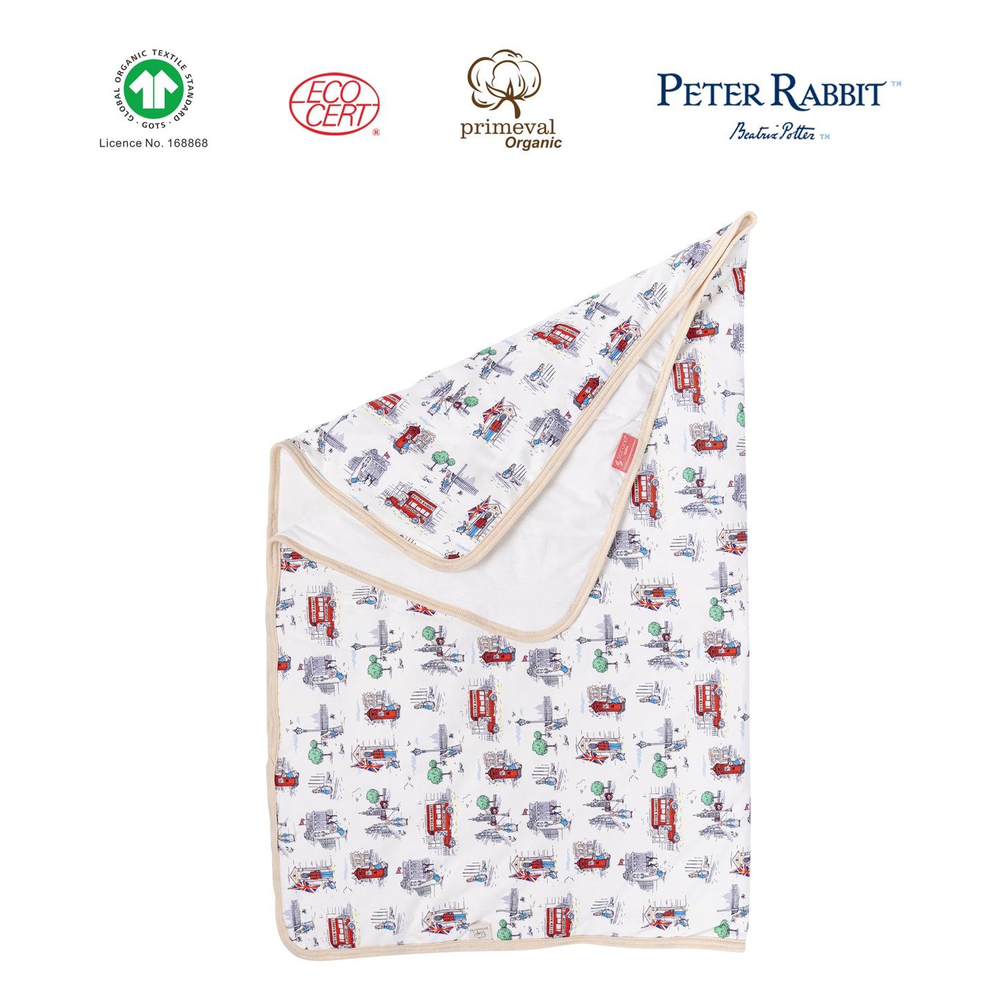 GOTS Certified Peter Rabbit Baby Blanket