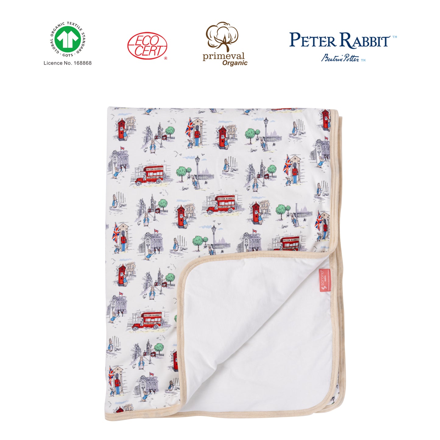 GOTS Certified Peter Rabbit Baby Blanket