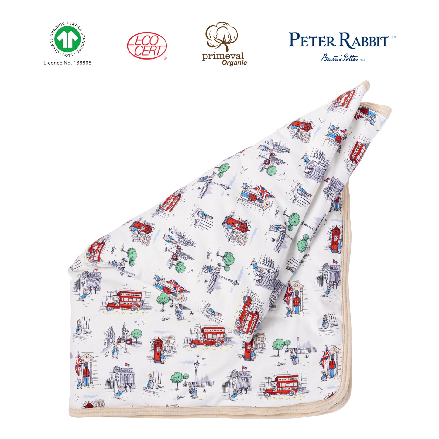 GOTS Certified Peter Rabbit Baby Blanket