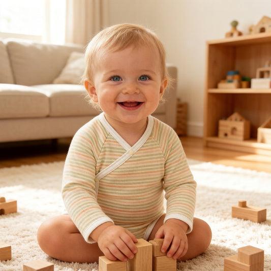 GOTS Certified Organic Long Sleeved Side-Snap Bodysuit