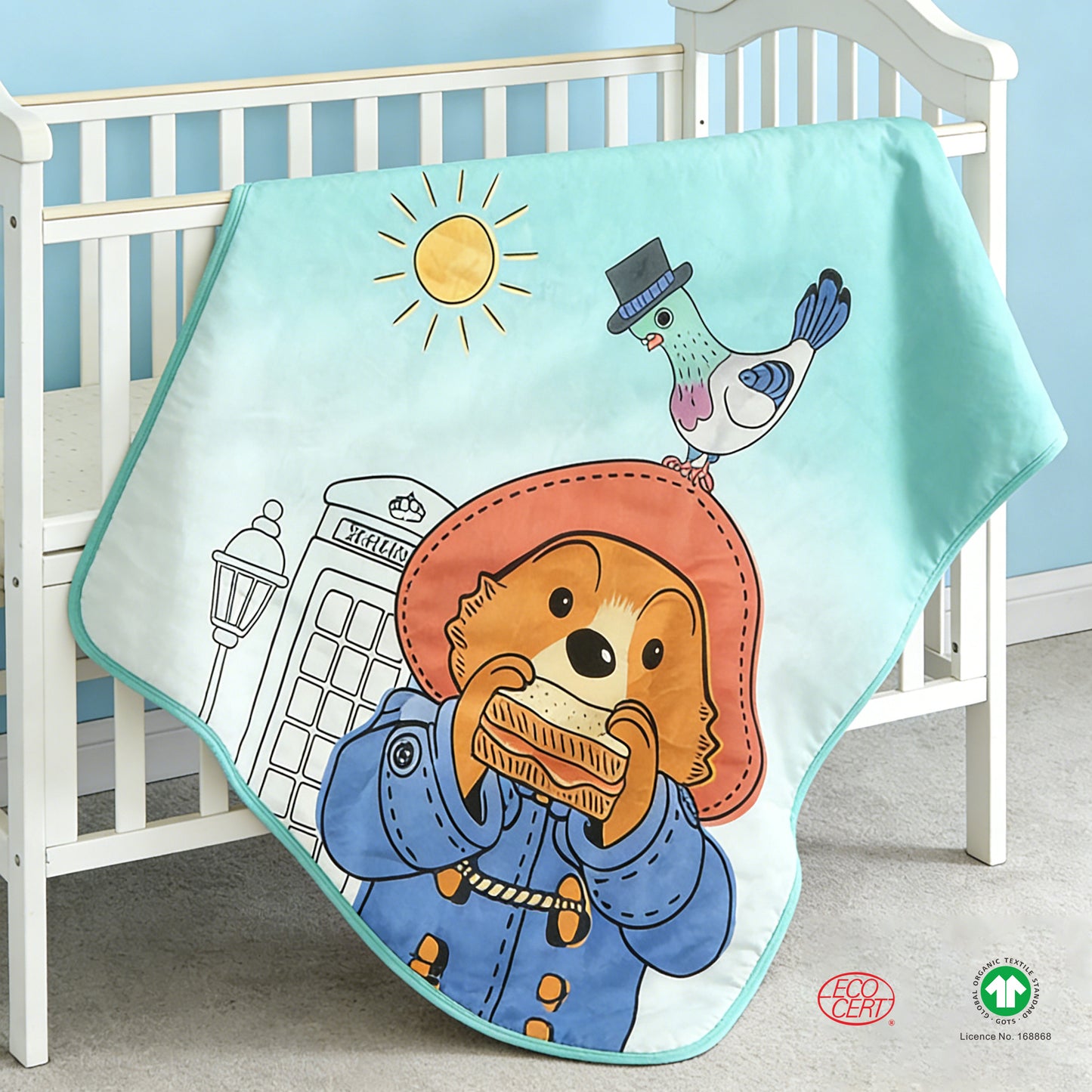 GOTS 認證柏靈頓熊印花被子