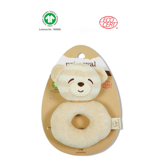 GOTS Certified Organic Ring Rattle(Bear)