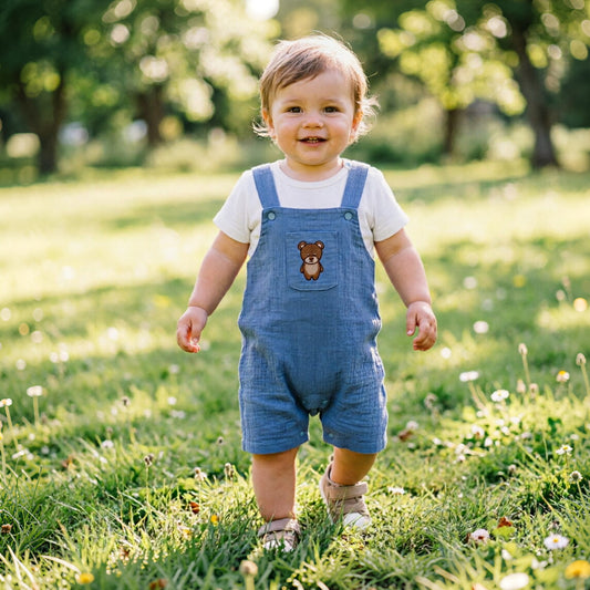 blue overalls